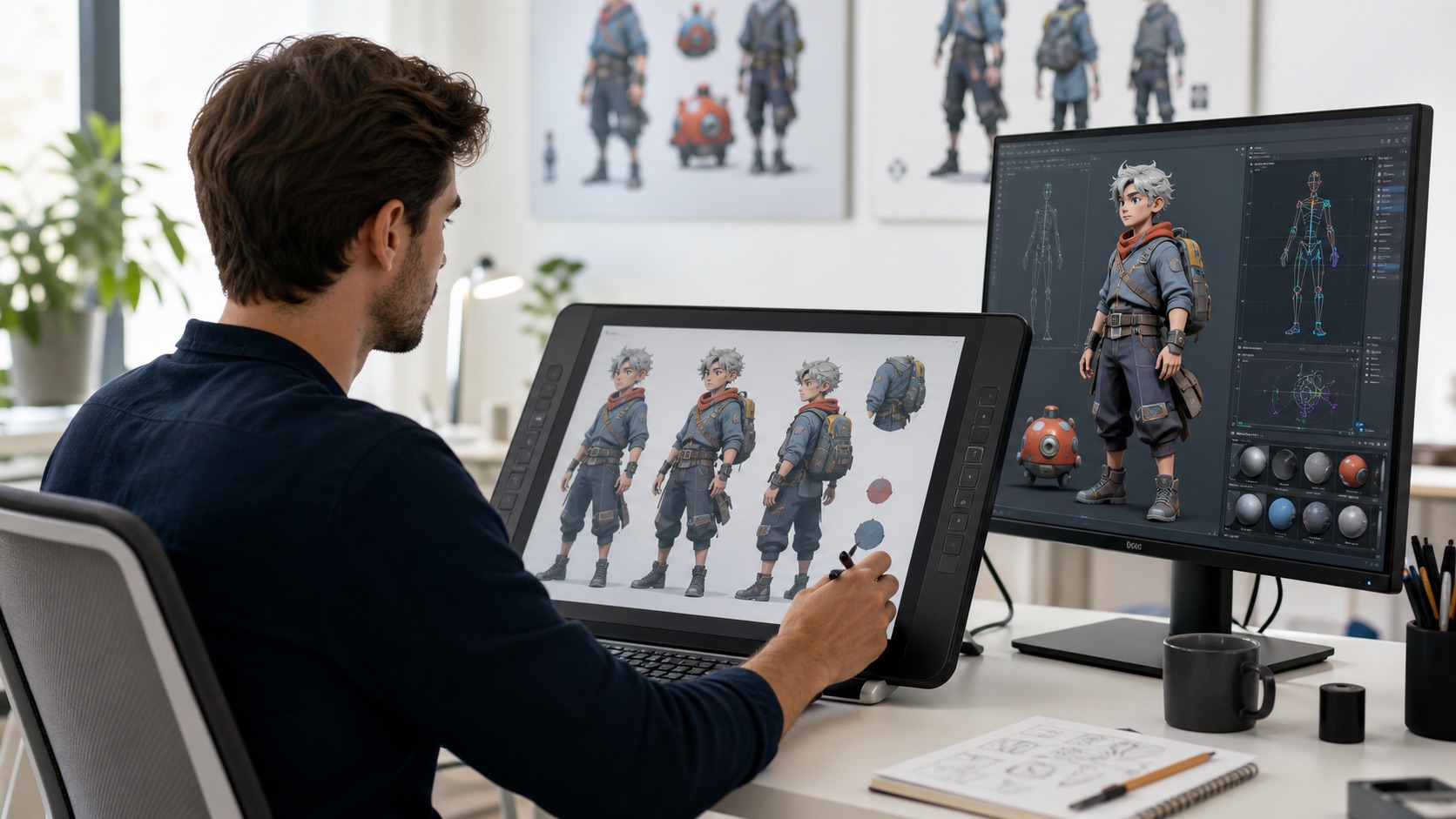 コンセプトアートから実制作向け3Dモデルまでキャラクターを仕上げるアーティスト